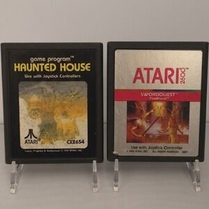 Haunted House & Swordquest Fireworld (Atari 2600) Cartridge Bundle -Tested Works